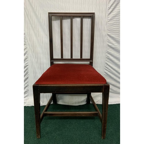 325 - A SET OF SIX (6) GEORGIAN MAHOGANY DINING CHAIRS - Raised upon Tapered Legs with an 