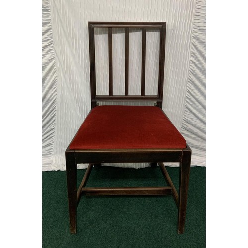 325 - A SET OF SIX (6) GEORGIAN MAHOGANY DINING CHAIRS - Raised upon Tapered Legs with an 