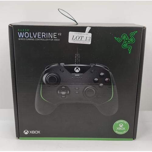 13 - BOXED RAZER WOLVERINE V2 WIRED GAMING CONTROLLER FOR XBOX/PC