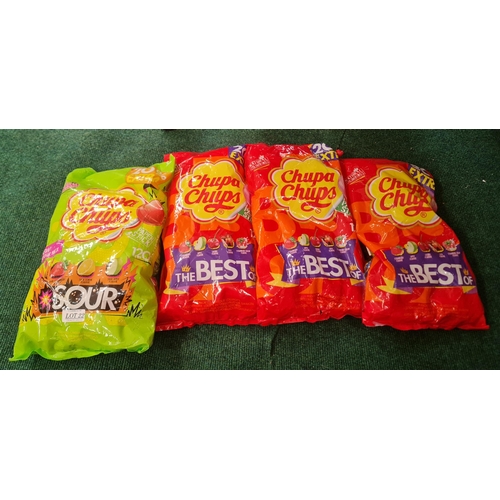 22 - LARGE QTY VARIOUS CHUPA CHUPS LOLLIPOPS INC. SOUR, THE BEST OF