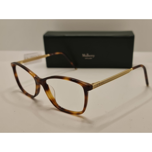 41 - PAIR OF MULBERRY SPECTACLE FRAMES VML020 WITH MUBERRY CASE -HAVANA/GOLD FULL RIM