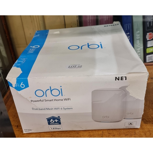 52 - BOXED NETGEAR ORBI MESH AX1800 WIFI SYSTEM  - 100 EUS SYSTEM