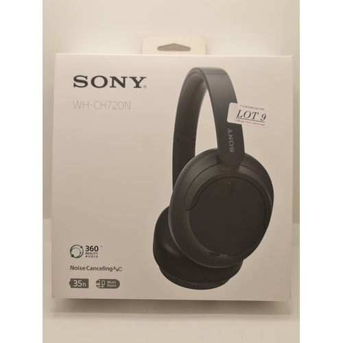 9 - BOXED PAIR OF SONY OVER EAR NOISE CANCELLING BLUETOOTH HEADPHONES - WH-CH720M (NO INNER CARRY BAG)