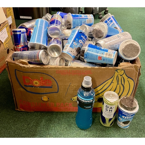 165 - LARGE BOX OF MIXED DRINKS INC. YAZOO MILKSHAKE, OREO MILKSHAKE, POWERADE, RED BULL, MONSTER