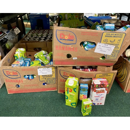 166 - 3 X BOXES OF MIXED FRUIT DRINKS INC. SUNPRIDE , OCEAN SPRAY CRANBERRY, PRINCESS APPLE JUICE