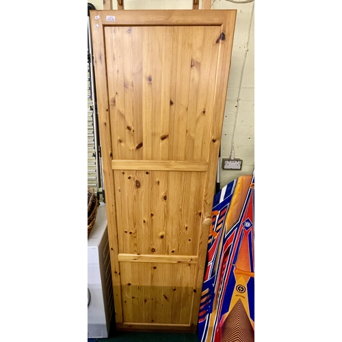 268 - PINE SINGLE DOOR WARDROBE 200CM HIGH, 60CM WIDE AND 60CM DEEP