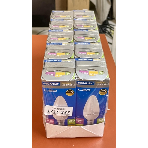 287 - 10X LED DUMABLE BULBS AS/NEW
