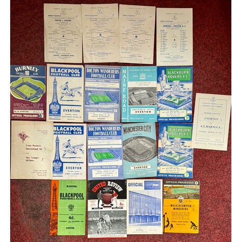 396 - A COLLECTION OF EVERTON FC FOOTBALL PROGRAMMES, HOME SEASON 1960(1), 1969(9), 1962(16), 1963(9), 196... 