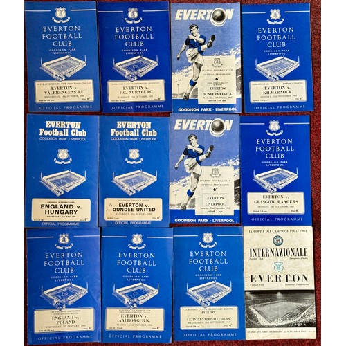 396 - A COLLECTION OF EVERTON FC FOOTBALL PROGRAMMES, HOME SEASON 1960(1), 1969(9), 1962(16), 1963(9), 196... 