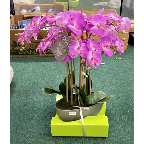 1 - TREE LOCATE REALISTIC ARTIFICIAL ORCHID ARRANGEMENT