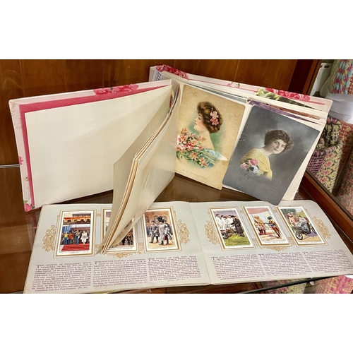 233 - VINTAGE POSTCARDS AND 1 OTHER - AN ALBUM OF 28 POSTCARDS - EDWARDIAN LADIES, WW1 AND OTHERS TOGETHER... 