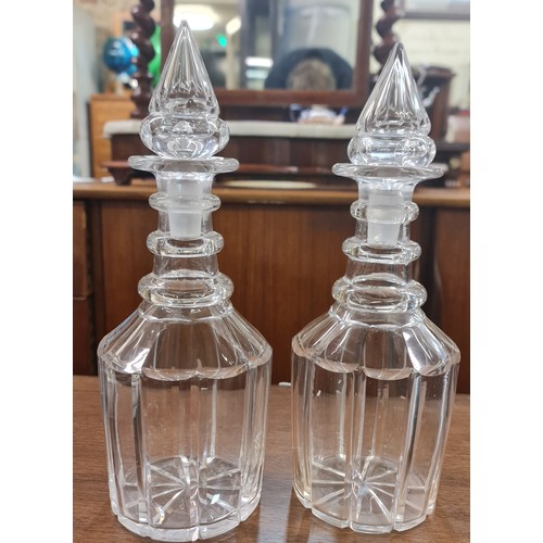 307A - 2 X CRYSTAL DECANTERS WITH STOPPERS