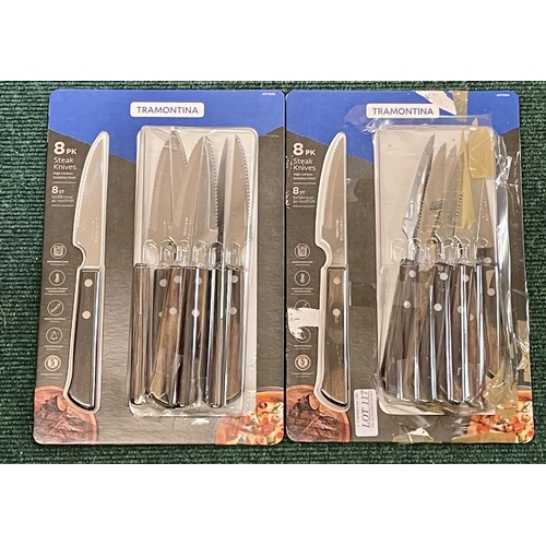 117 - 2 X 8 PACK TRAMONTINA STEAK KNIVES (16 knives)