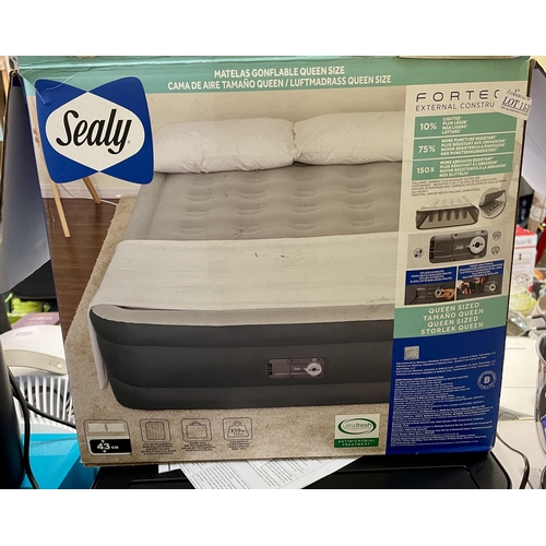 153 - BOXED SEALY INFLATABLE AIR MATTRESS