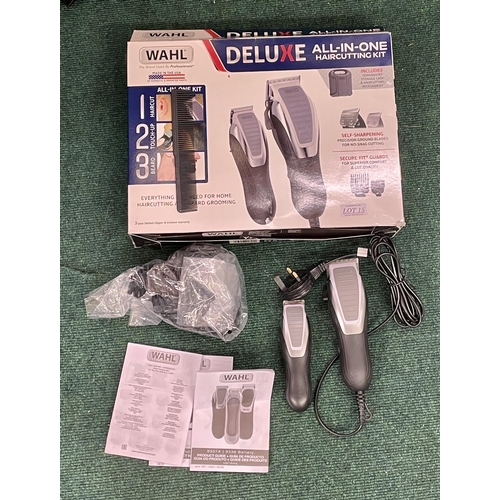 15 - BOXED WAHL DELUXE ALL IN ONE HAIR CUTTING KIT INC. CLIPPERS/BEARD TRIMMER