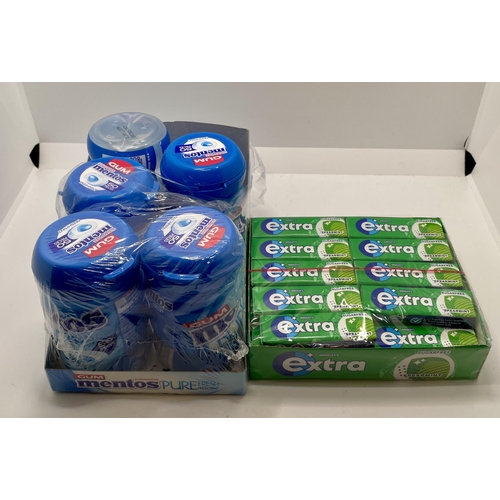 17 - QTY OF CHEWING GUM INC. WRIGLEYS EXTRA SPEARMINT/MENTOS PURE FRESH MINT