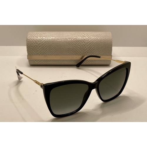 19 - PAIR OF JIMMY CHOO SUNGLASSES - GOLD COLOURED WITH CASE