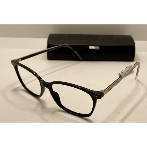 26 - PAIR OF HUGO BOSS BLACK/GOLD SPECTACLE FRAMES WITH CASE - BOSS 1526