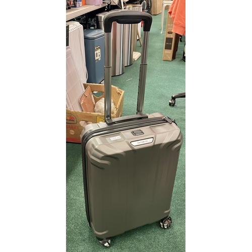 59 - SAMSONITE CABIN HARDSIDE SPINNER  SUITCASE - SILVER GREY