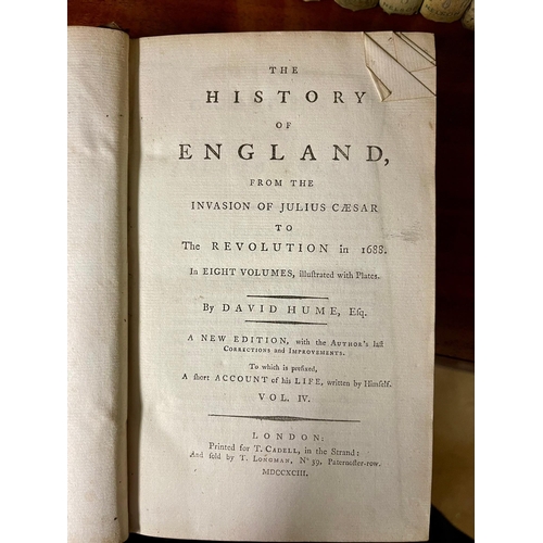 HUME'S HISTORY OF ENGLAND VOLS.1-8 (NO.1 IS THE LATER 1802 EDITION) BY ...