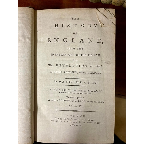 251A - HUME'S HISTORY OF ENGLAND VOLS.1-8 (NO.1 IS THE LATER 1802 EDITION) BY DAVID HUME, THE NEW EDITION P... 