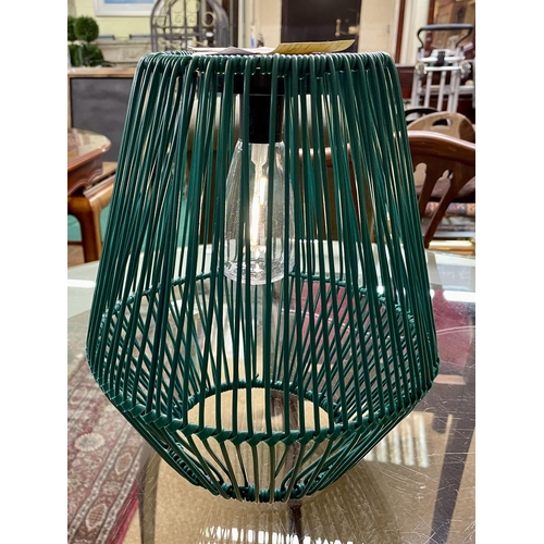 230 - A RATTAN EFFECT SOLAR LANTERN (INDOOR/OUTDOOR)