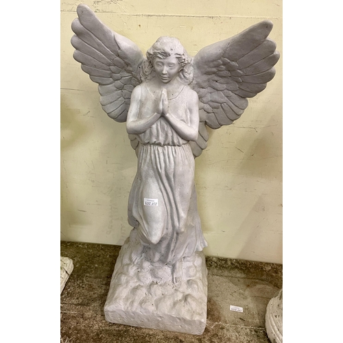 272 - A RESIN GARDEN FIGURE OF AN ANGEL - APPROX H: 77CMS