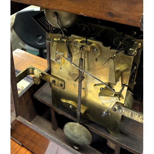 320 - A REGENCY MAHOGANY TRIPLE FUSEE MUSICAL TABLE CLOCK WITH 8 BELL MECHANISM BY LITHERLAND DAVIES & CO ... 