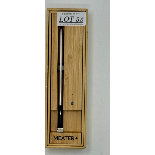 52 - BOXED MEATER PLUS WIRELESS SMART MEAT THERMOMETER - MISSING OUTER SLEEVE (SUPERFICIAL)