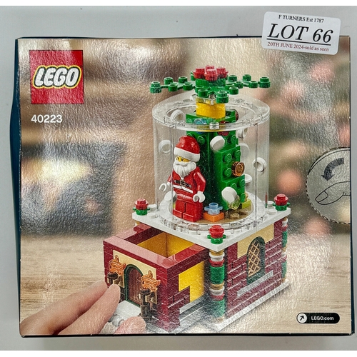 66 - BOXED LEGO 40223 LTD ED. CHRISTMAS SNOWGLOBE SEALED IN BOX
