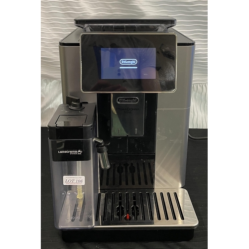 106 - BOXED DELONGHI PRIMADONNA SOUL - FULLY AUTOMATIC BEAN TO CUP COFFEE MACHINE, LATTE/CREMA SYSTEM - EC... 