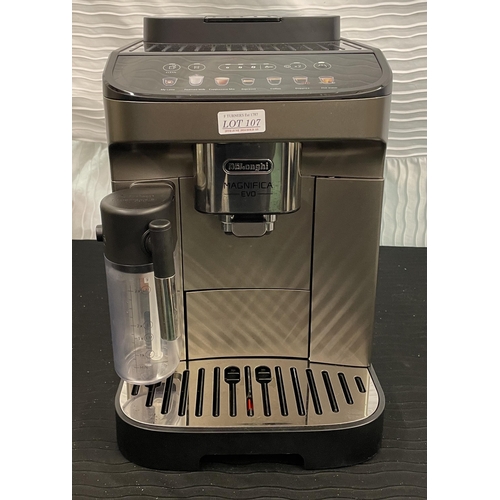 107 - BOXED DELONGHI MAGNIFICA EVO AUTOMATIC BEAN TO CUP COFFEE MACHINE WITH LATTE/CREMA SYSTEM - WATER SE... 