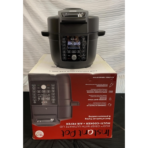 112 - BOXED INSTANT POT DUO CRISP WITH ULTIMATE LID - 13 IN ONE MULTI COOKER AND AIR FRYER - STEAM/SAUTEE/... 