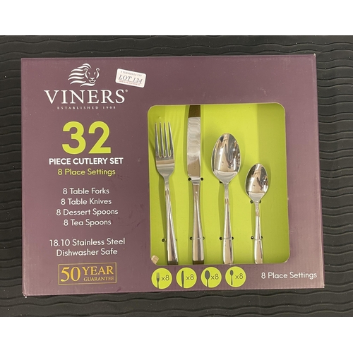 134 - 31 PIECE VINERS CUTLERY SET - (MISSING ONE FORK)