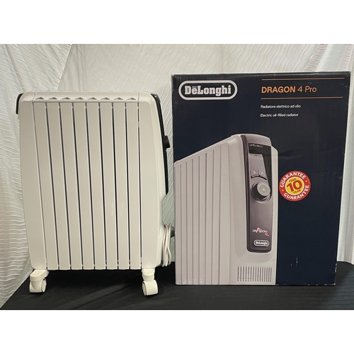 155 - BOXED DELONGHI DRAGON 4 PRO ELECTRIC OIL FILLED RADIATOR - WHITE