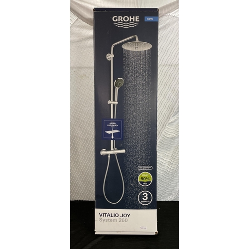 168 - BOXED GROHE VITALIO JOY SYSTEM 260 RAINFALL SHOWER - MISSING SECONDARY SHOWER HEAD