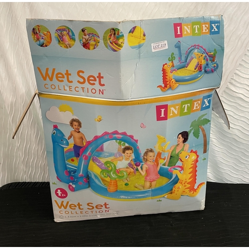 219 - BOXED INTEX WET SET COLLECTION DINO PLAY POOL