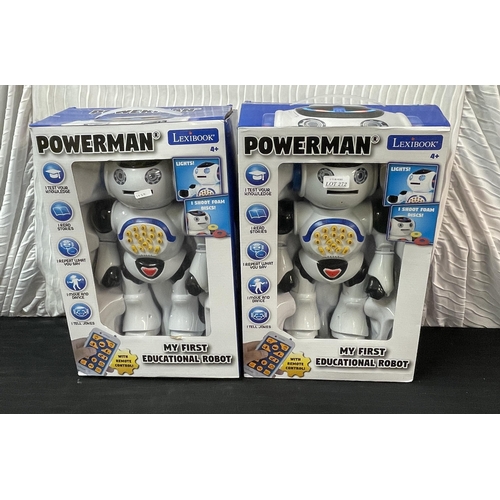 272 - BOXED SET OF 2 POWERMAN MY FIRST EDUCATIONAL ROBOTS