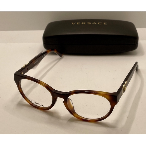 44 - PAIR OF VERSACE SPECTACLE FRAMES VK 3323U WITH VERSACE CASE (MISSING DECORATION TO ONE ARM)