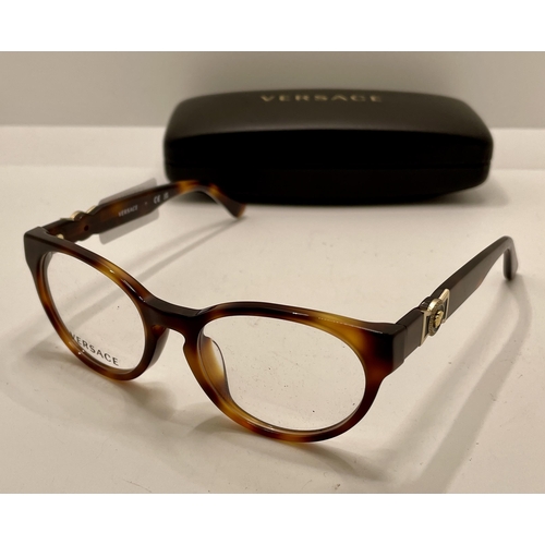 44 - PAIR OF VERSACE SPECTACLE FRAMES VK 3323U WITH VERSACE CASE (MISSING DECORATION TO ONE ARM)