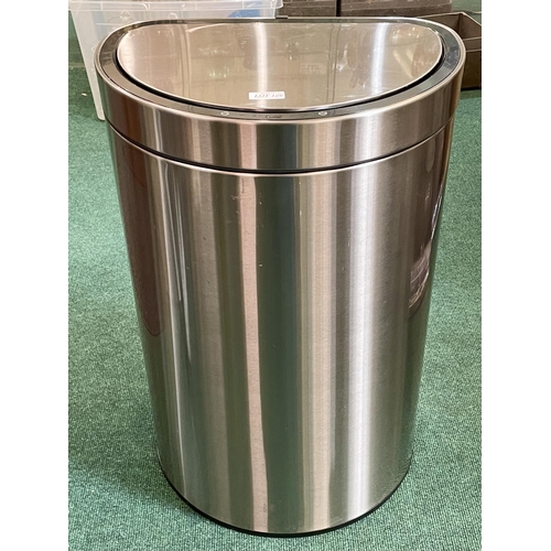 126 - SENSIBLE ECO LIVING 47L STAINLESS STEEL MOTION SENSOR BIN  - NO BATTERY COVER