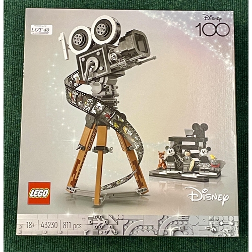 40 - BOXED LEGO WALT DISNEY TRIBUTE CAMERA 100TH ANNIVERSARY - SEALED