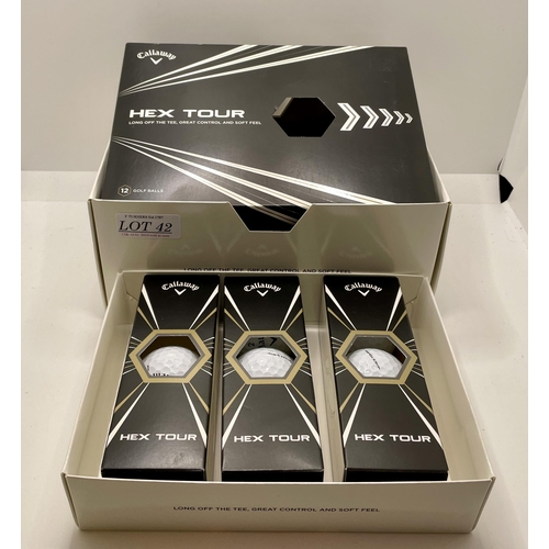 42 - BOXED SET OF 20 CALLAWAY HEX TOUR GOLF BALLS