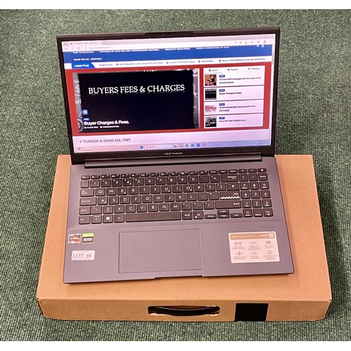 46 - BOXED LAPTOP COMPUTER: ASUS VIVO R7 M6500RE-HN063W VIVOBOOK - LCD15.6