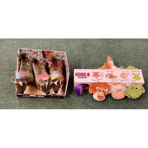 9 - 7 X SOFT DOG TOYS - BY FUNK THE DOG & KING COZIE ANIMALS