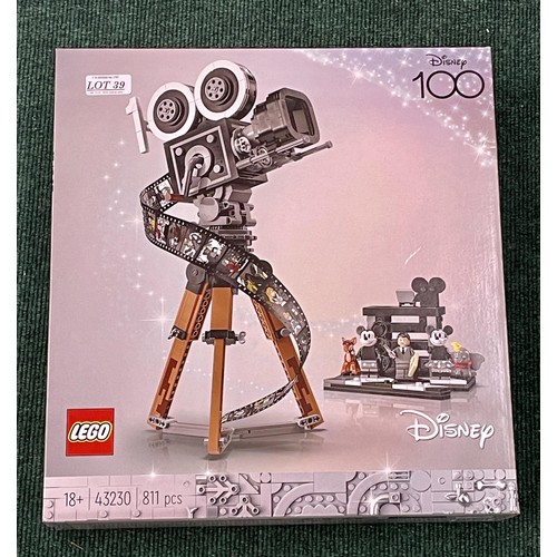 39 - BOXED LEGO WALT DISNEY TRIBUTE CAMERA 100TH ANNIVERSARY - SEALED