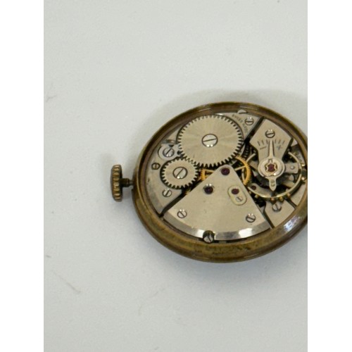 351 - A 9CT Y/GOLD GENTS 'PILOT INCABLOC' WRISTWATCH H/M EDINBURGH 1952 - ON AN EXCALIBUR 9CT Y/GOLD EXPAN... 