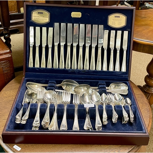 295 - A VINERS GUILD SILVER COLLECTION TRADITIONAL BEAD 100 PIECE CANTEEN OF CUTLERY 8 PLACE SETTING