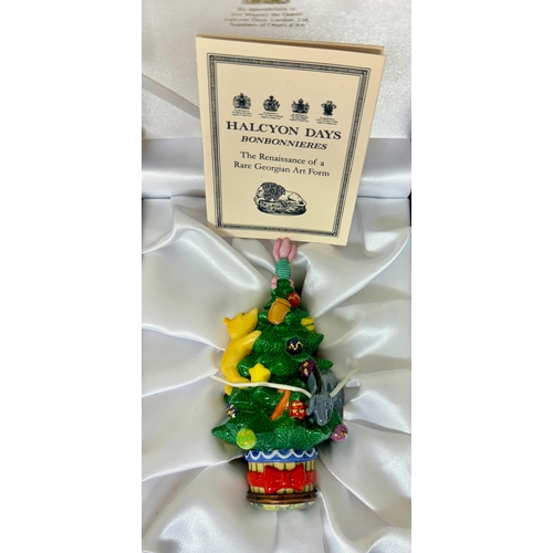 372 - BOXED WITH CERTIFICATE -HALCYON DAYS WINNIE THE POOH CHRISTMAS TREE-