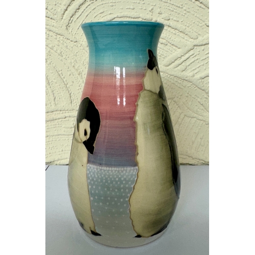 378 - A Dennis Chinaworks pottery 'Penguin' Vase, designed by Sally Tuffin, no. 133, 21cm tall